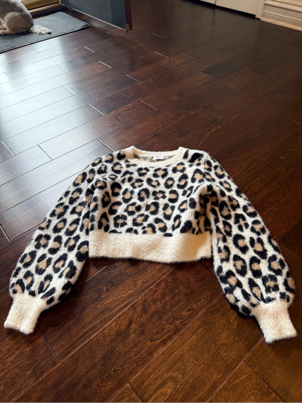 Soft leopard print sweater